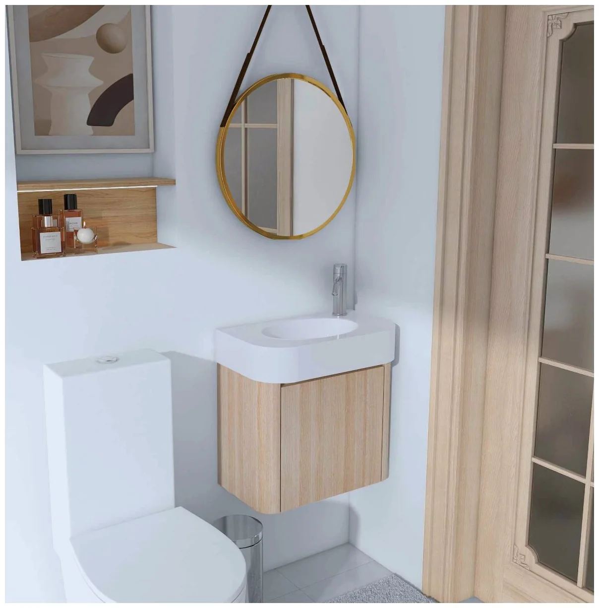 GOGO 6213 Wall-Mounted Bathroom Vanity 6213