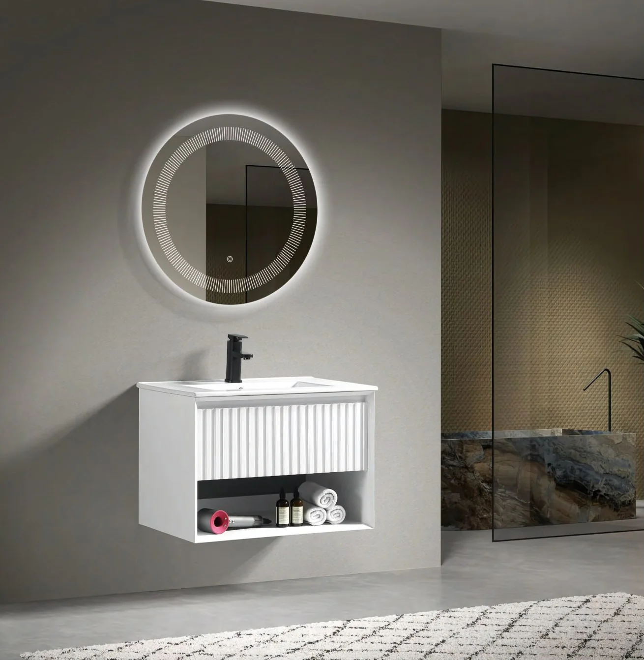GOGO 6223 Wall-Mounted Bathroom Vanity 6223