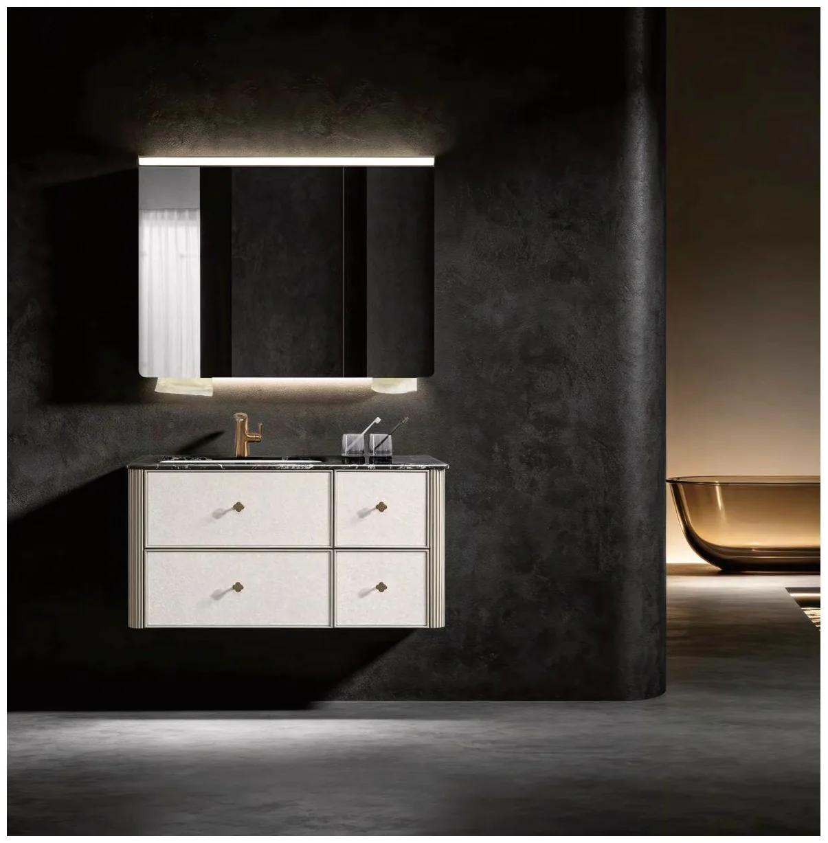 GOGO 6312 Wall-Mounted Bathroom Vanity 6312