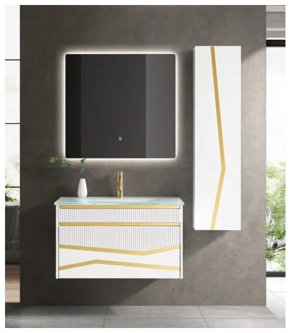 GOGO 6341 Wall-Mounted Bathroom Vanity 6341